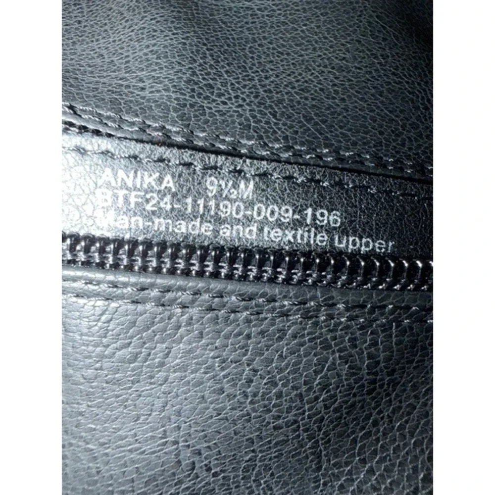 Baretraps Anika Black Leather Over The Knee Boots‎ Stretch Back Panel 9.5M